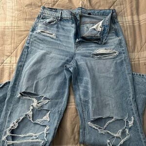 Distressed Light Blue Jeans